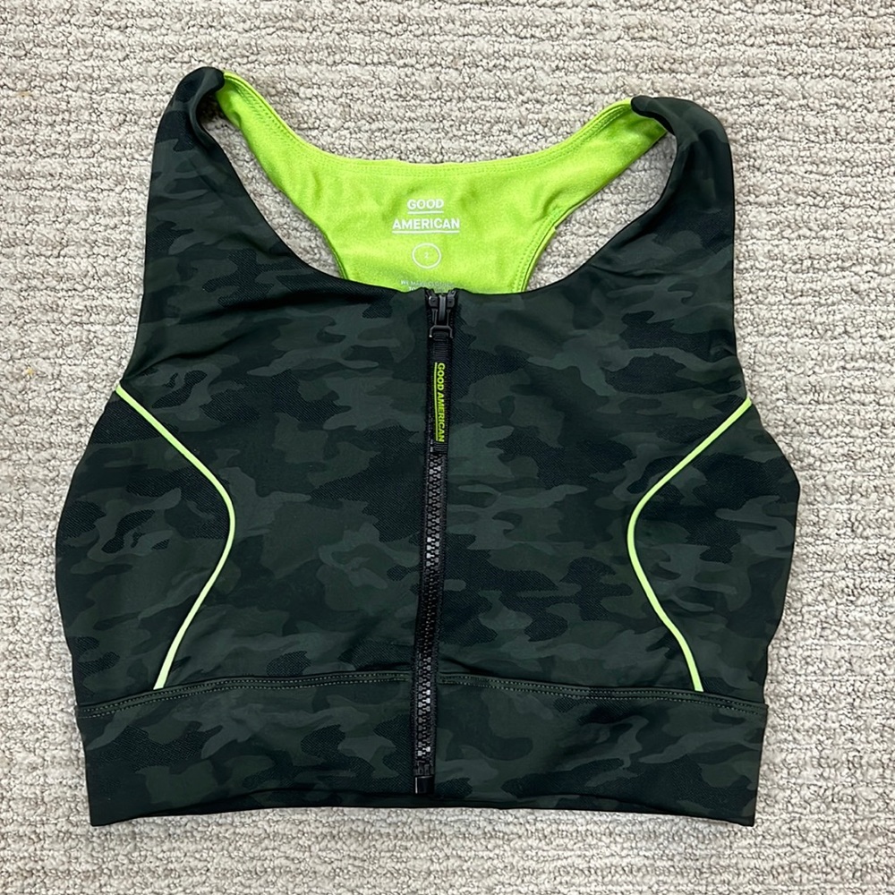 Good American Camo Sports Bra
